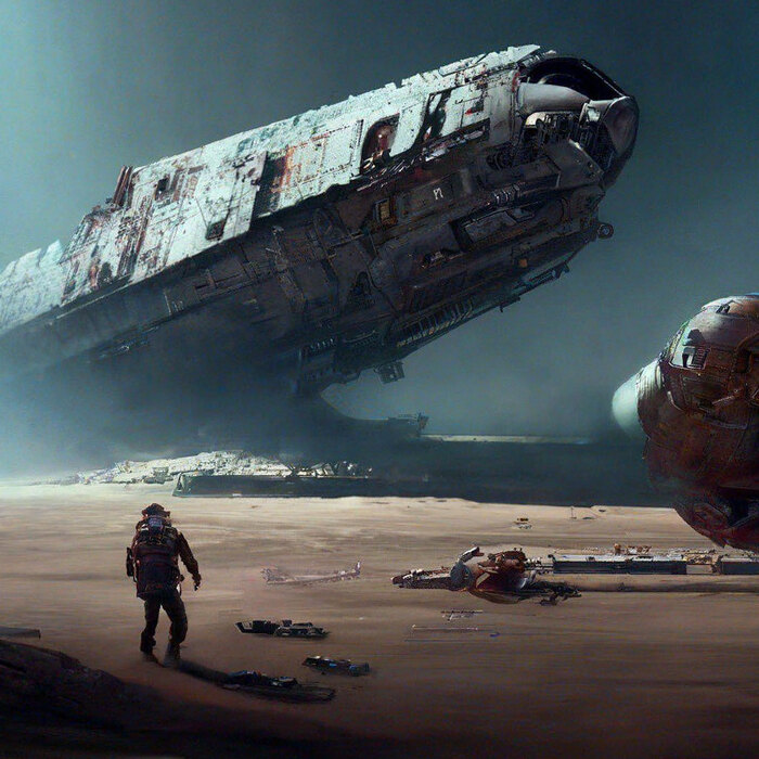 «Космонавт выжил на необитаемой планете» — создано в Шедевруме