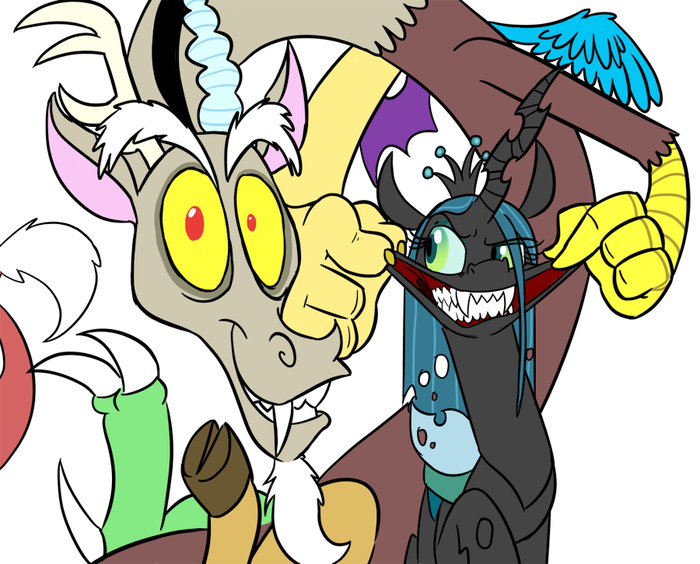     ... My Little Pony, Ponyart, Discord, Queen Chrysalis, Princess Luna, 