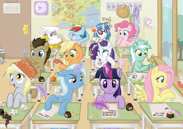   My Little Pony, Twilight Sparkle, Pinkie Pie, Rarity, Applejack, Rainbow Dash, Trixie, Doctor Whooves, Hilda, Fluttershy, Lyra Heartstrings, Vinyl Scratch, Derpy Hooves, ,  