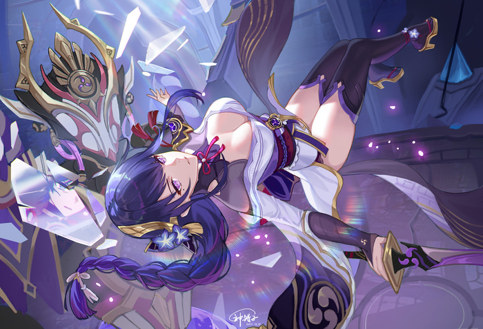     Raiden Shogun (Genshin Impact), Pixiv, Anime Art, Genshin Impact, , Scaramouche (Genshin Impact)