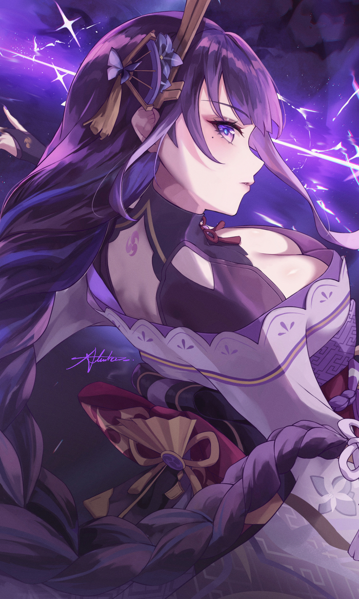  Pixiv, Anime Art, , Genshin Impact, Raiden Shogun (Genshin Impact)