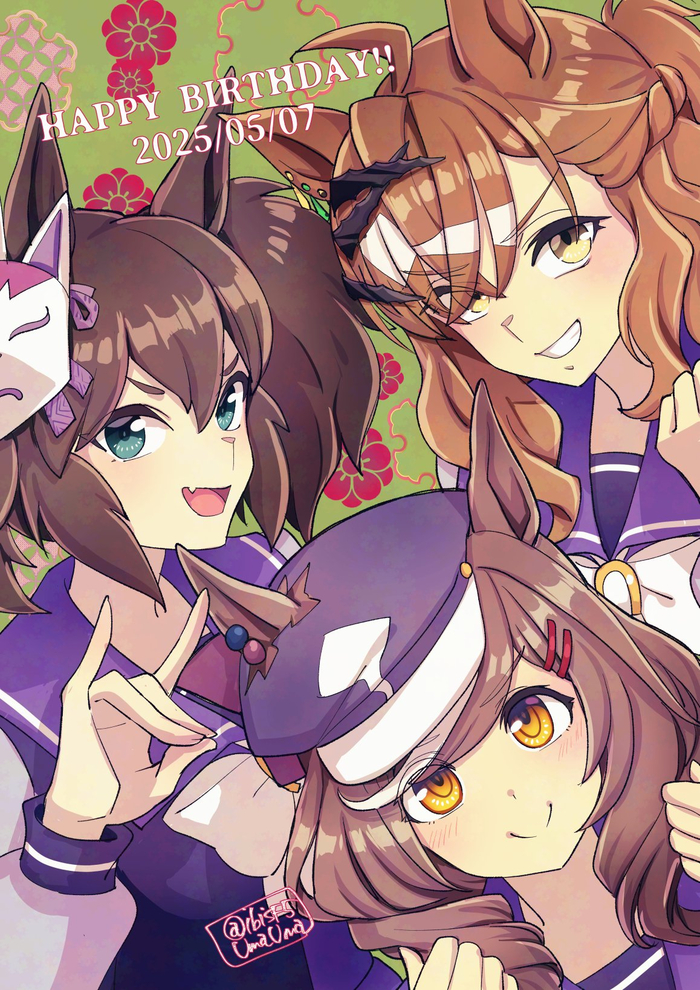 Inari One, Jungle Pocket & Matikanetannhauser    07.05 , Anime Art, Uma Musume Pretty Derby, Matikane Tannhauser, Jungle Pocket, Animal Ears,  , Inari One