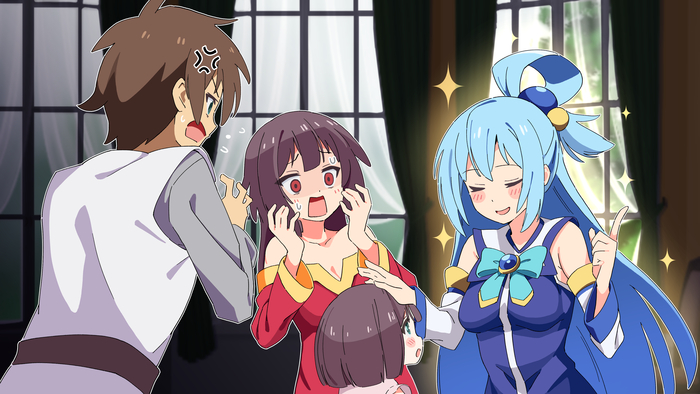   ! , Anime Art, Satou Kazuma, Megumin, Aqua, Konosuba