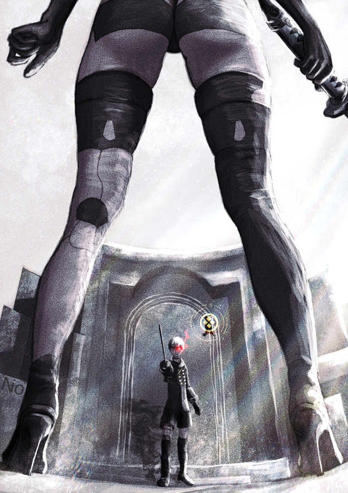  Anime Art, , Nier Automata, Yorha unit no 2 type A, Yorha unit no 9 type S, Game Art, Pixiv