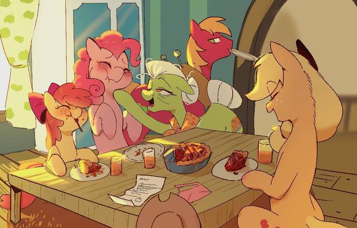   My Little Pony, Applejack, Big Macintosh, Granny Smith, Pinkie Pie, Applebloom