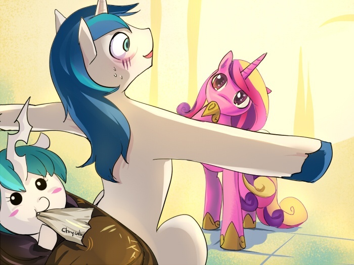      ? My Little Pony, , Ponyart, Shining Armor, Princess Cadance, Changeling