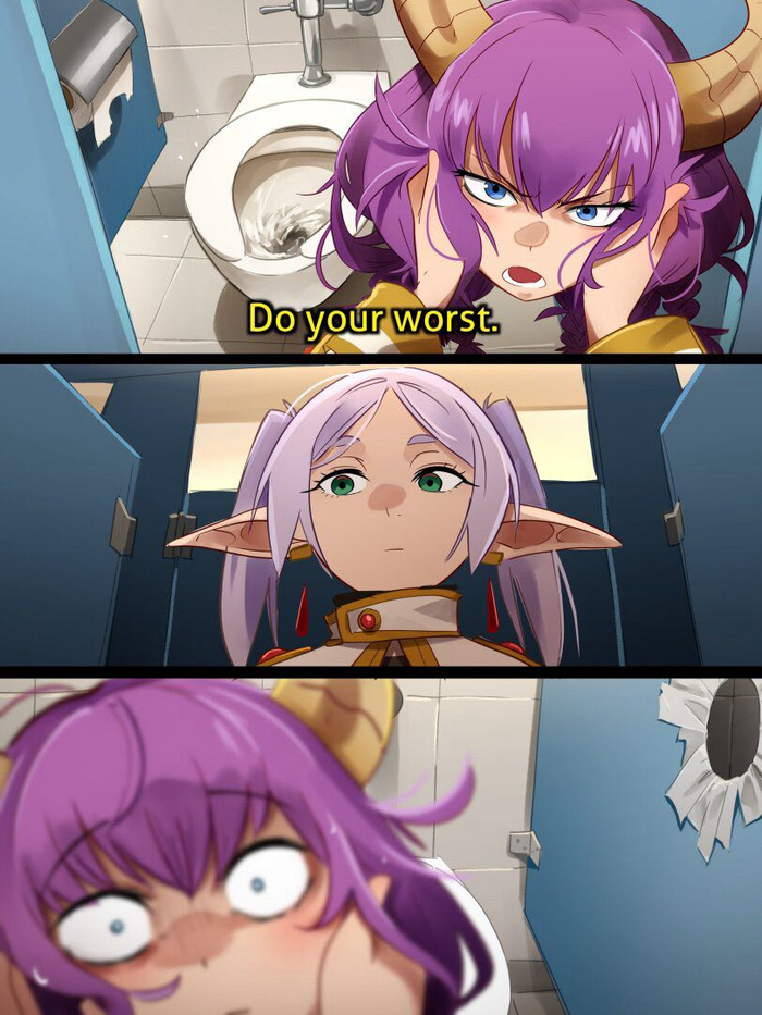    , Anime Art, Sousou no Frieren, Frieren, Khyleri, Aura (Sousou No Frieren), Glory hole, 