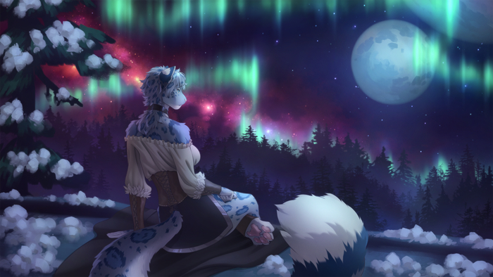    , , Furry Art, Furry Feline, Furry snow leopard, The Elder Scrolls V: Skyrim