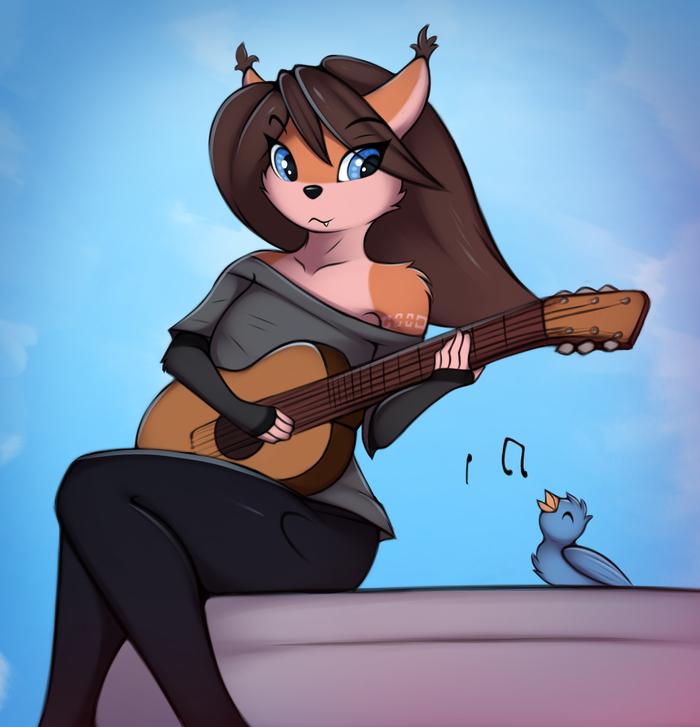 Guitar girl , , , Furry Fox, Twiren