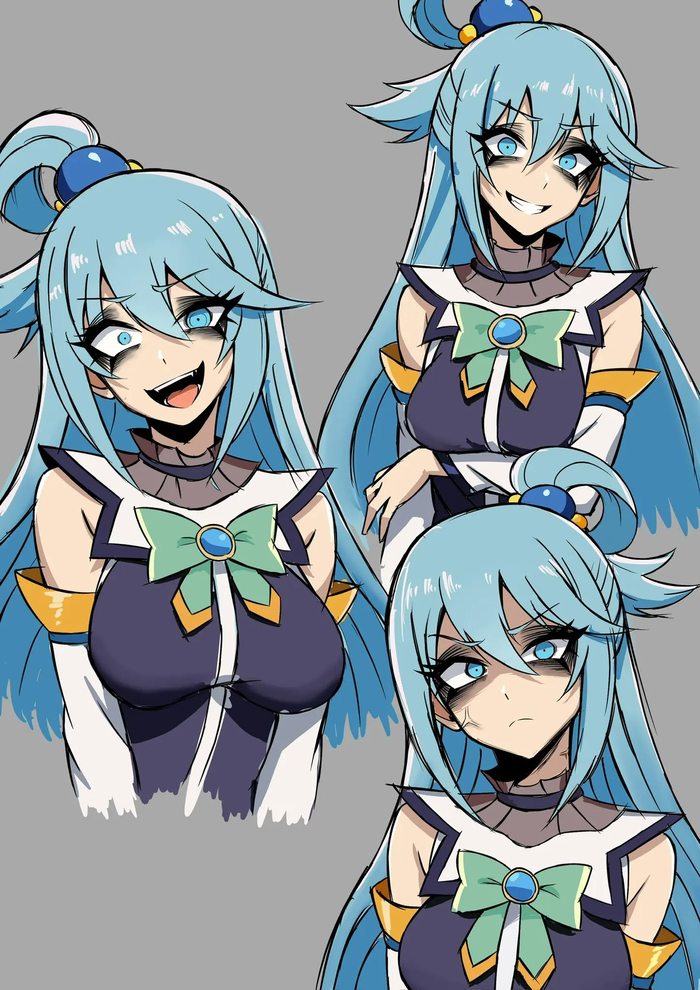   , Anime Art, Konosuba, Aqua, Twitter ()