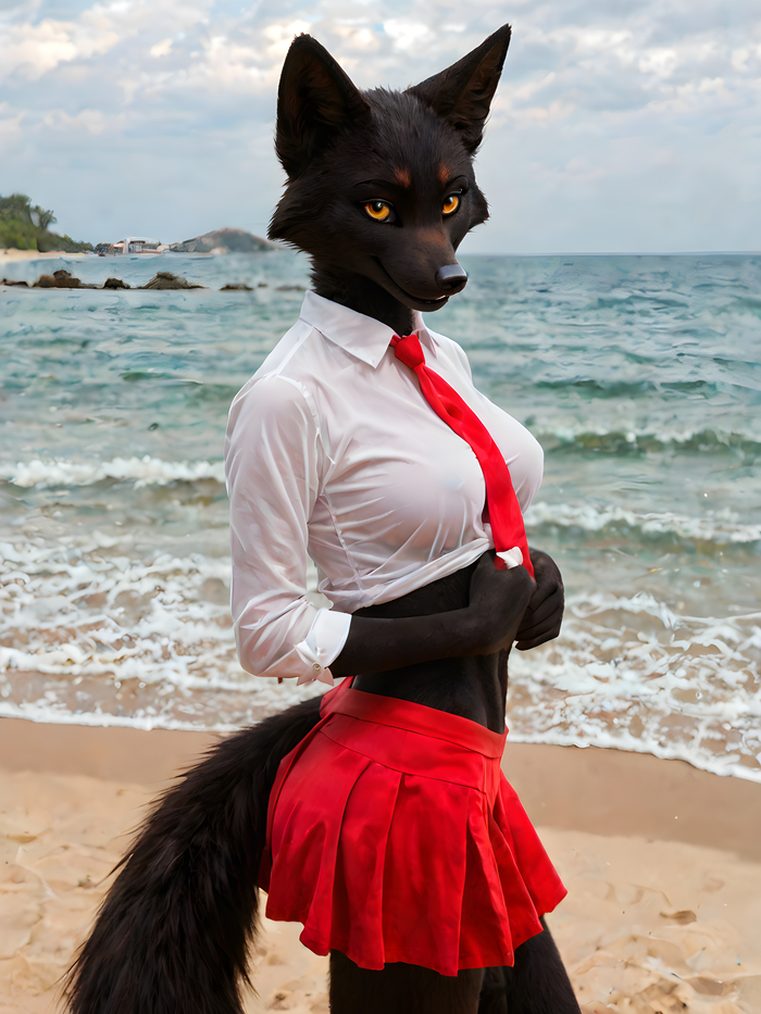   Wolfmks #1449 ,  , Furry Art, Furotica, Furotica female, Furry Fox, Stable diffusion 3, 