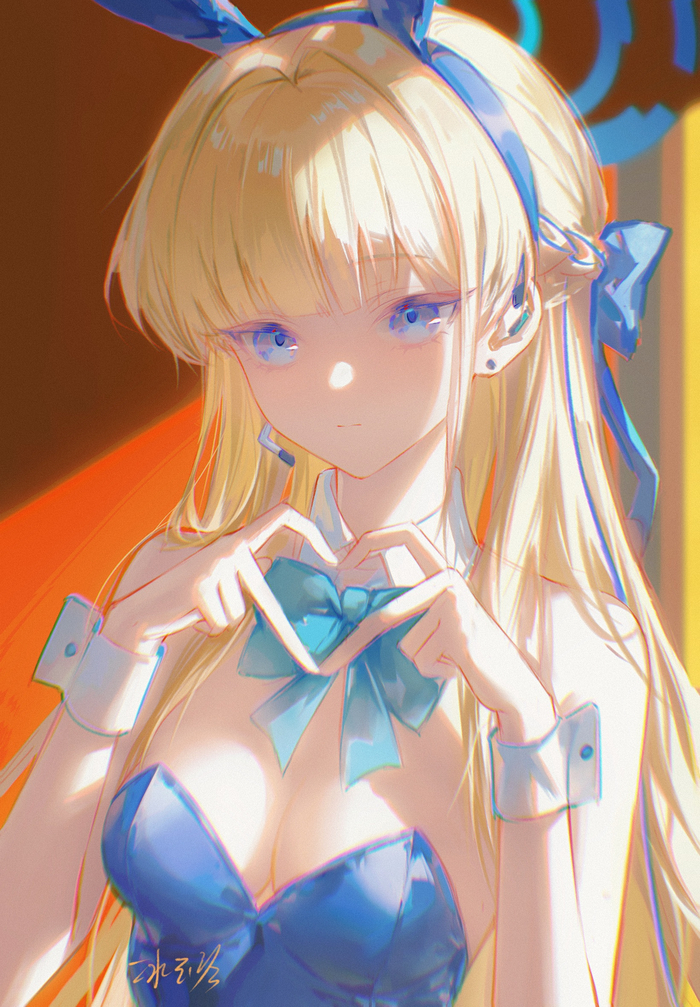   , Anime Art, Blue Archive, Asuma Toki, Bunnysuit, Bunny Ears