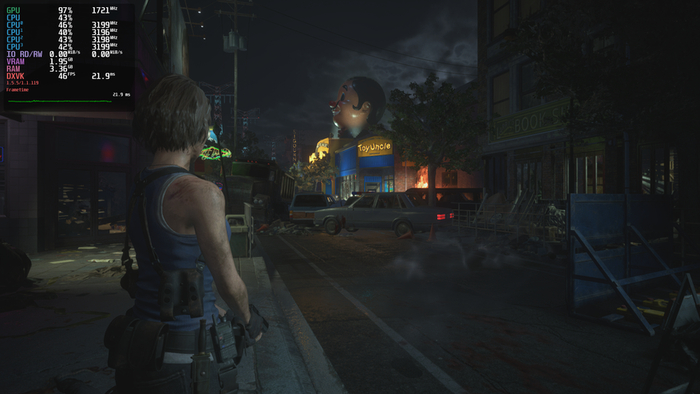 Игра запущенная на ArchLinux (Wine+DXVK)