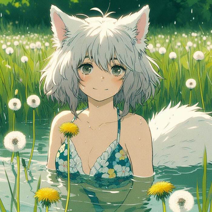    , , Anime Art,  , , , , Animal Ears, , , , , , Ginger & White, 
