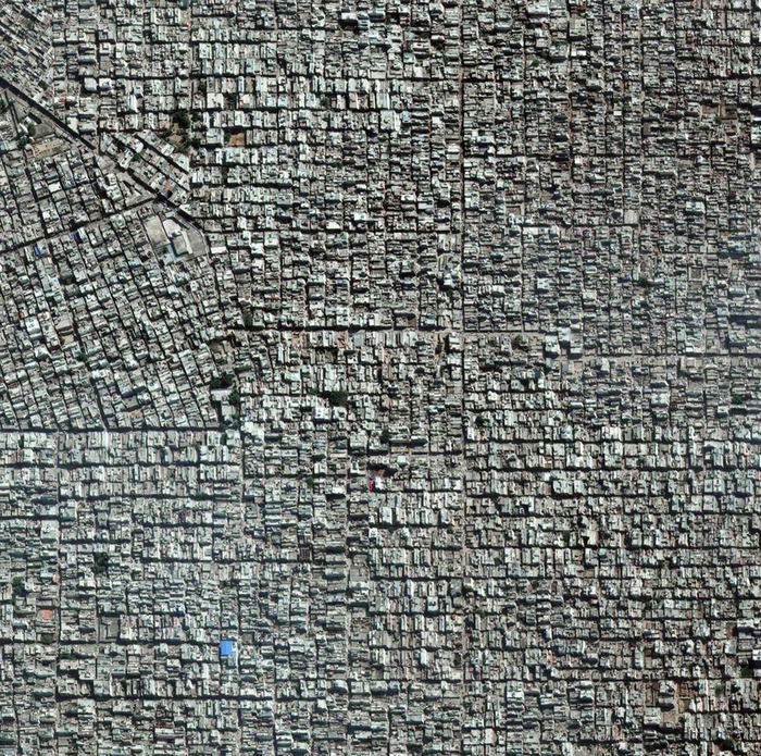 Индийский город Дели с высоты полёта спутника.