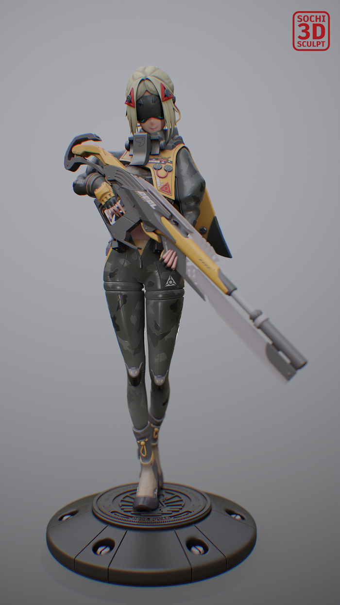 Zenless Zone Zero - Trigger 3D , 3D , 3D , 3D,  , Zenless Zone Zero, Zbrush, 3ds Max, Marmoset, , ,  , Anime Art, , , , , Trigger (zzz)