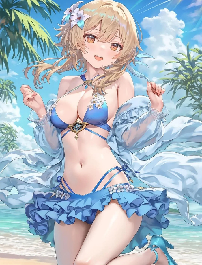 Lumine #013 , Anime Art, Genshin Impact, Lumine (Genshin Impact), , , , , 