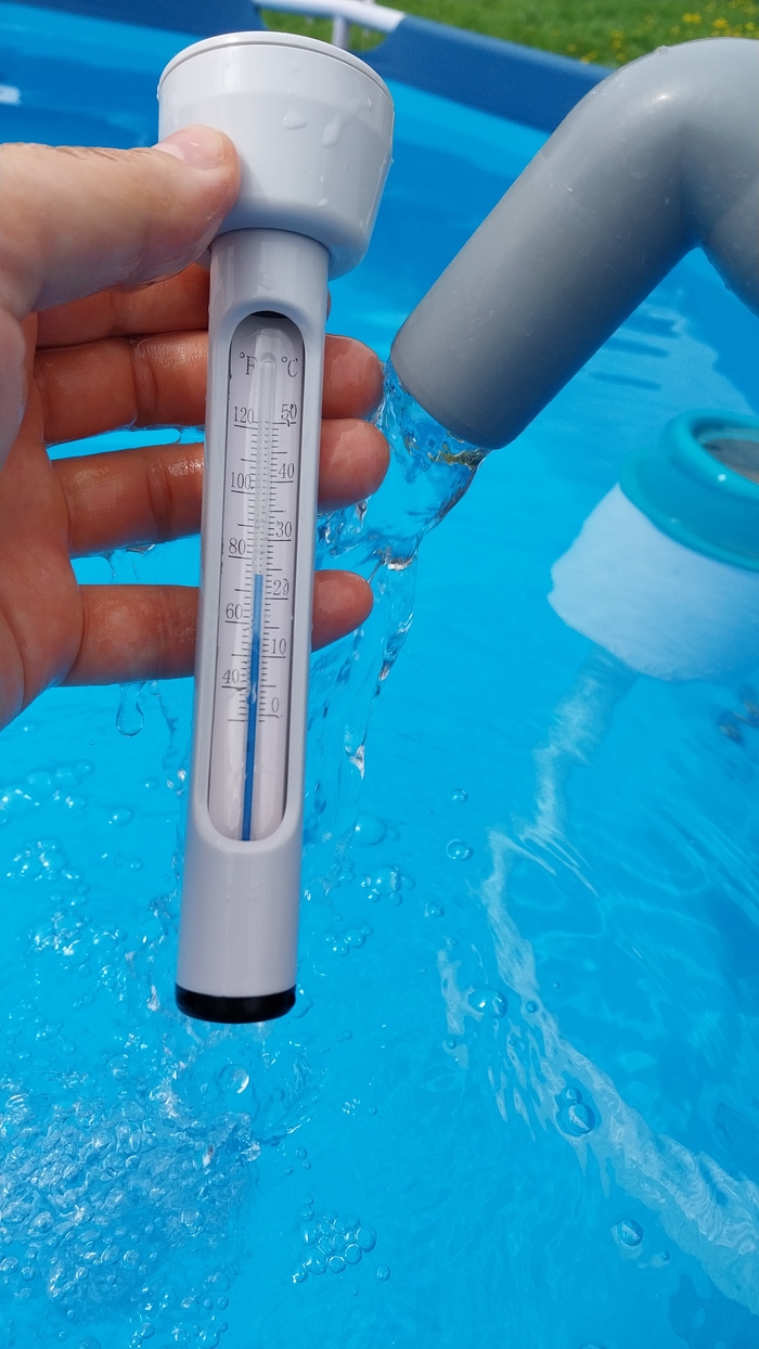 Вода на выходе из печки почти 24 градуса, итого +5 градусов тепла за один проход.