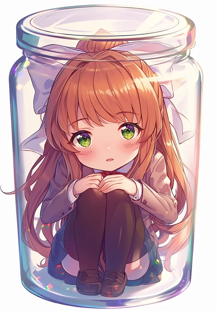 Monika , Anime Art, Doki Doki Literature Club, Monika (Doki Doki), , ,  ,  