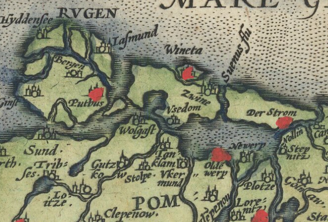  (Wineta)   Germaniae Typus. Abraham Ortelius. 1608.  Vrients edition of Ortelius' Theatrum Orbis Terrarum.