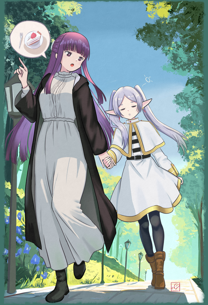 -    , Anime Art, Fern, Frieren, Sousou no Frieren