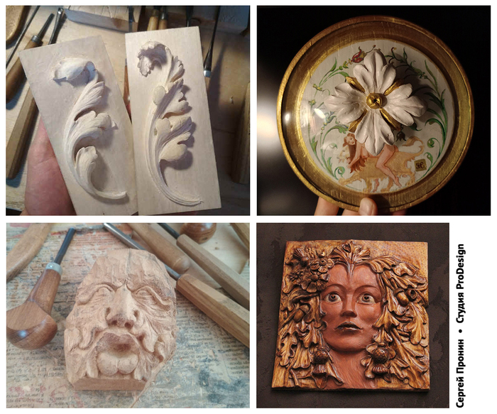 Аканты по Линденбергу. Авторские работы: тондо, Майская королева, Гринмэн.