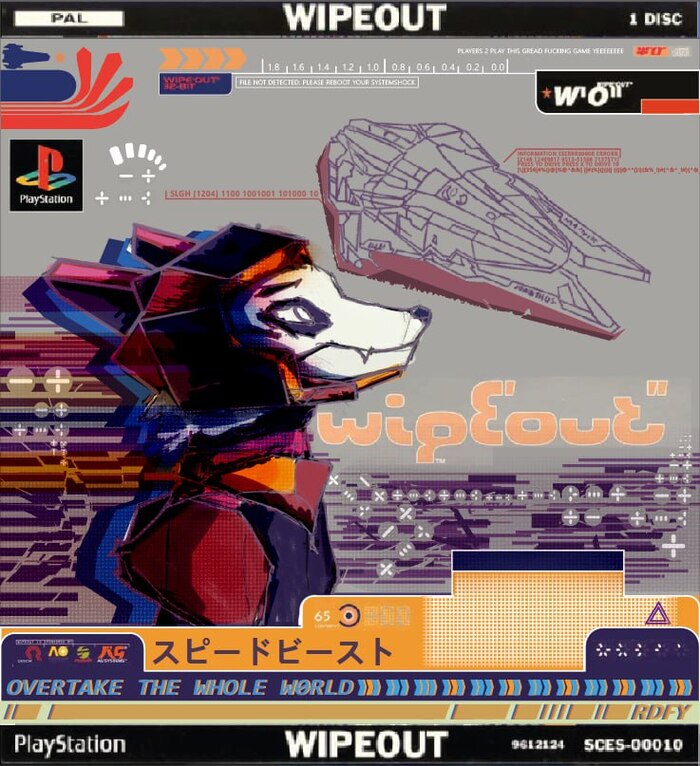 WIPEOUT FANART  , Digital, Furry Art, , Furry Fox, , 2D, Game Art, ,  , Wipeout, Playstation 1,  , , ,  ,  , , -, 