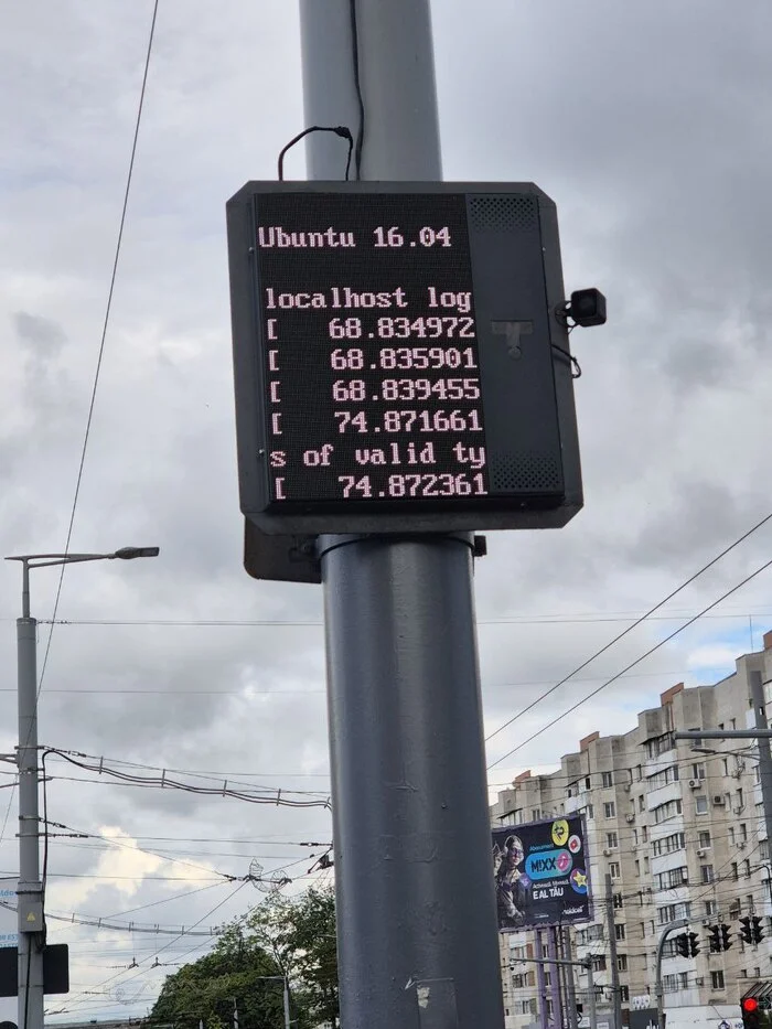 Новое табло на троллейбусной остановке Молдова, Кишинев, Ubuntu, Linux, Embedded, Localhost, Длиннопост