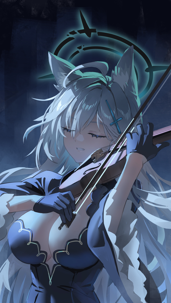 Solo Anime Art, , Blue Archive, Shiroko Terror, Animal Ears, 