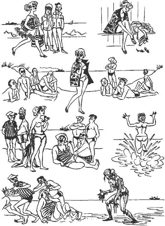 Nymph - My, Herluf Bidstrup, Summer, Caricature