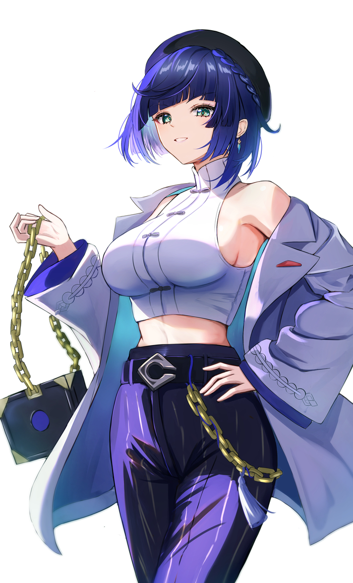   Anime Art, Pixiv, , Genshin Impact, Yelan (Genshin Impact)