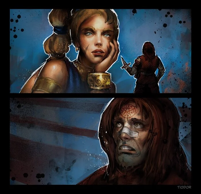 Ну и денёк, да? Цифровой рисунок, Титан, Disciples 2, Disciples 2: Rise of the Elves, Бегущий по лезвию 2049, Игровой юмор, Мемы, Темное фэнтези