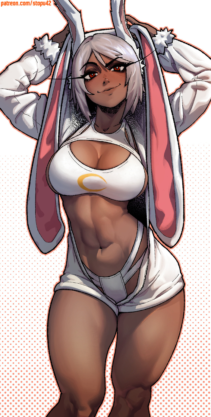  Anime Art, , Boku no Hero Academia, Miruko, Animal Ears, Stopu42,  
