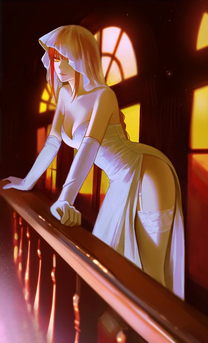         , Anime Art, Makima, Chainsaw Man