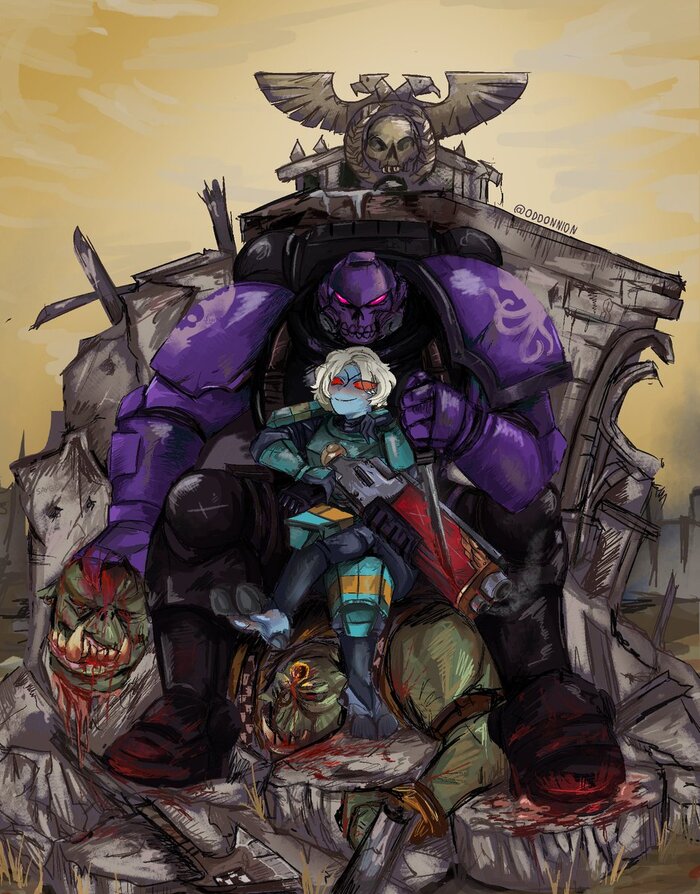  Warhammer 40k, Wh Art, Adeptus Astartes, Tau Girl, 
