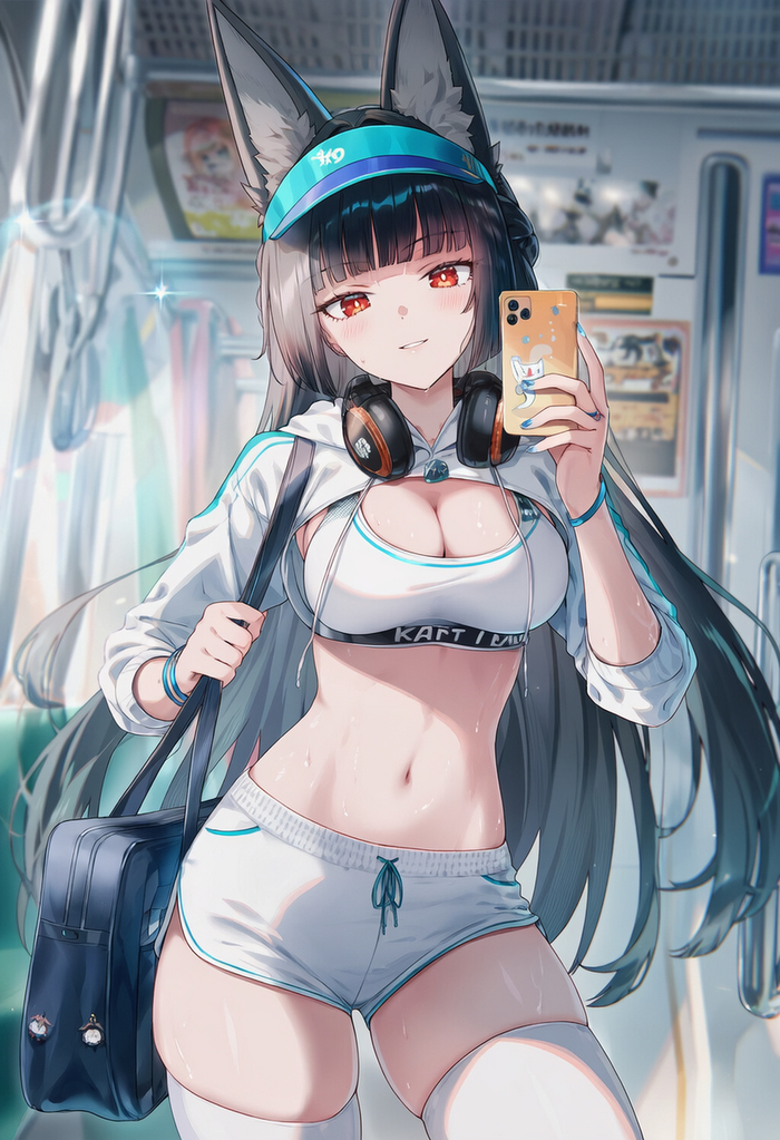  Zenless Zone Zero, Hoshimi Miyabi (zzz), , , , Anime Art, ,  , Animal Ears, Raaicave