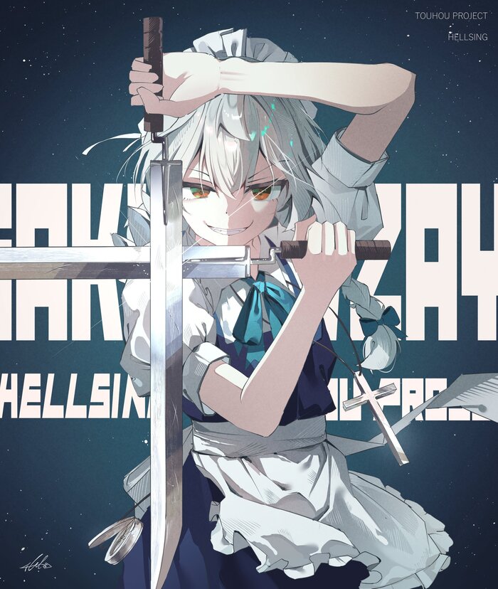  , , Anime Art, Touhou, Izayoi Sakuya, Remilia Scarlet, Hellsing, 