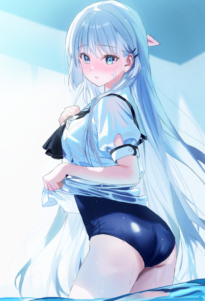 Shiroha Naruse Anime Art, , Summer Pockets, Pixiv, , , Shiroha Naruse