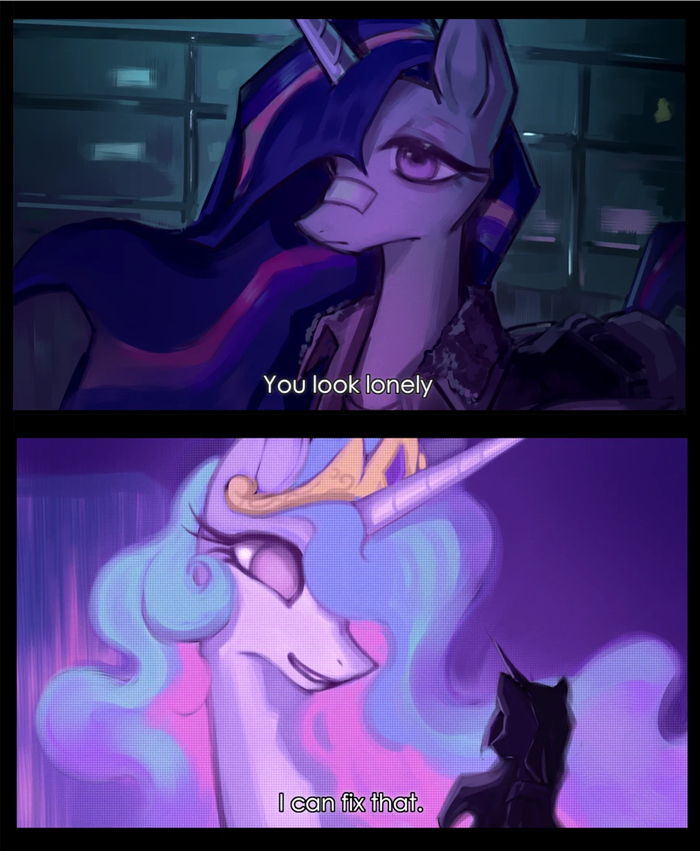    ,    My Little Pony, Smg, Twilight Sparkle, Princess Celestia, Ponyart