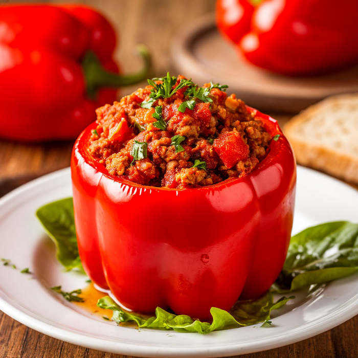 Фаршированный красный перец