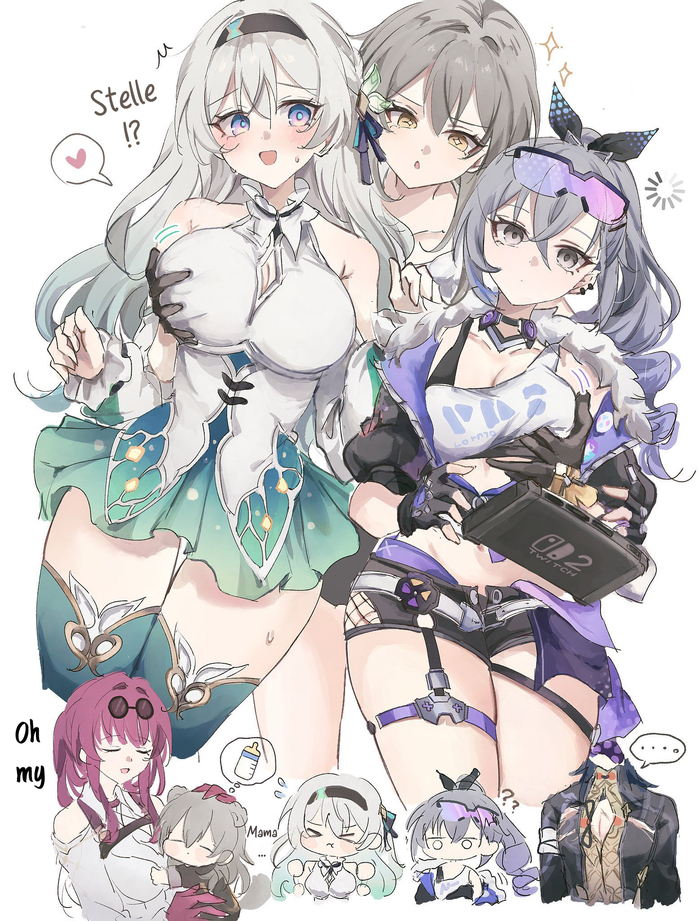      Anime Art, , Stelle (Honkai: Star Rail), Silver Wolf (Honkai: Star Rail), Firefly (Honkai: Star Rail), Kafka (Honkai: Star Rail), Blade (Honkai: Star Rail), Honkai: Star Rail, 