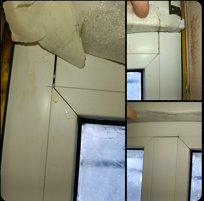 Застройщик заделал щели силиконом, что сами сотрудники застройщики признали временной мерой.