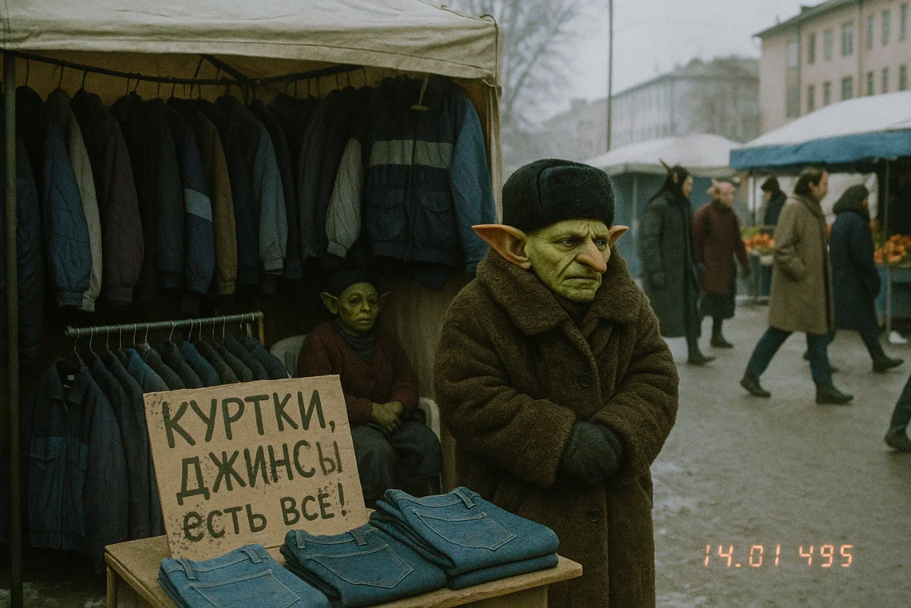 Фентези 90-е, продолжение - Моё, 90-е, Фэнтези, Рынок, Dungeons & Dragons, Dnd 5, Искусственный интеллект, Арты нейросетей