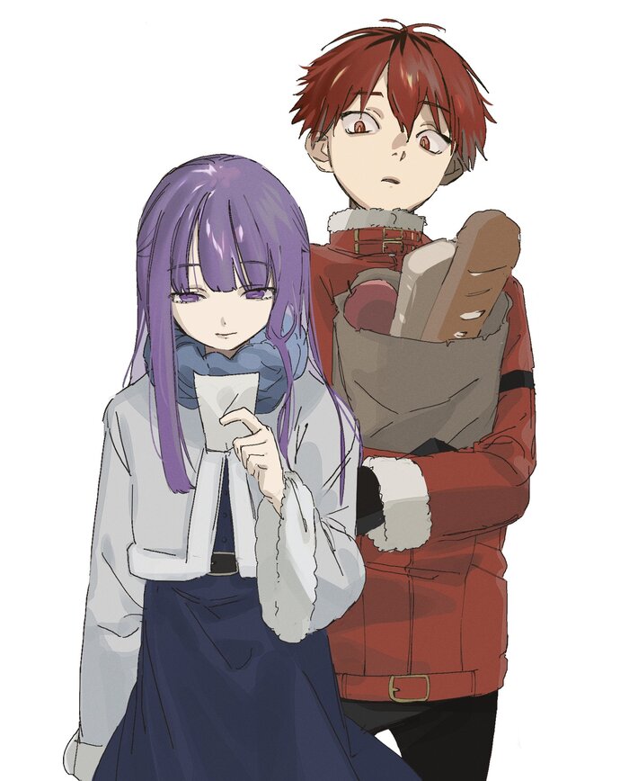      , Anime Art, Fern, Sousou no Frieren, Stark (Sousou no Frieren)