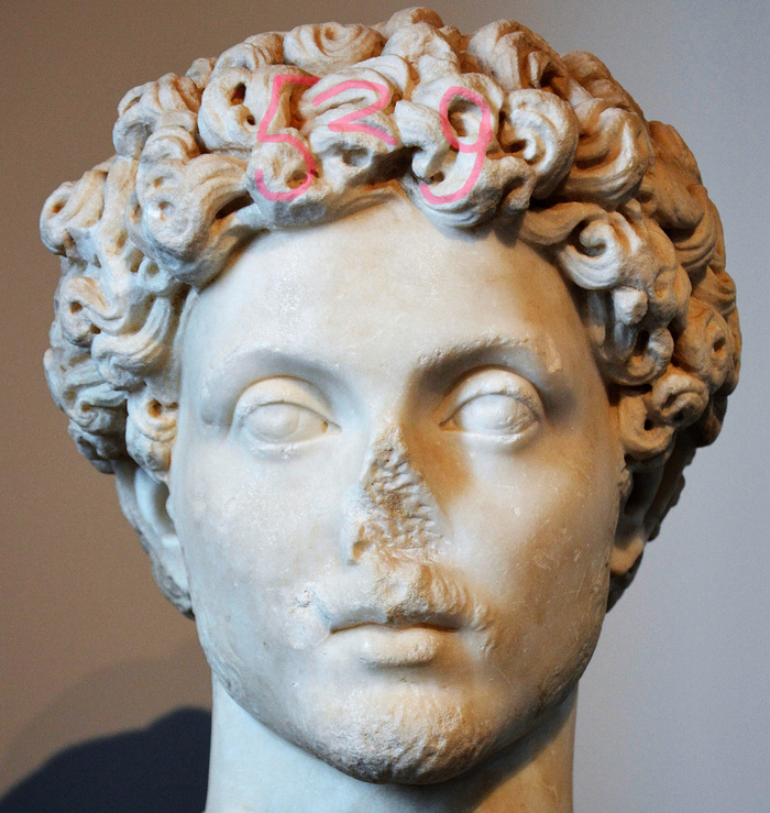 Дата рождения Марка Аврелия на бюсте Марка Аврелия в молодости, находящемся в Палатинском музее в Риме.