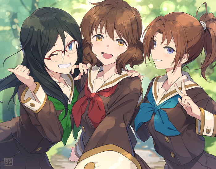  Anime Art, , Hibike! Euphonium, Kumiko Oumae, Asuka Tanaka, Natsuki Nakagawa, Pixiv, 