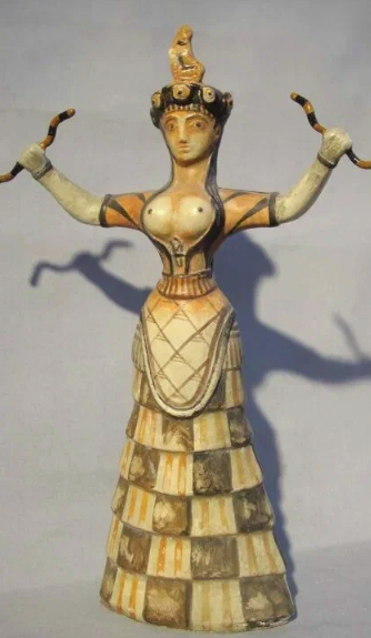 минойская богиня со змеями. есть желающие поучаствовать?)