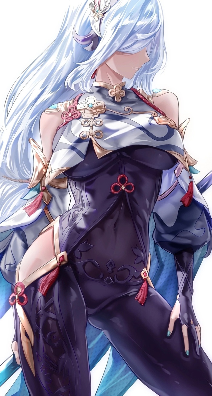 Shenhe , Anime Art, Genshin Impact, Shenhe (Genshin Impact), 