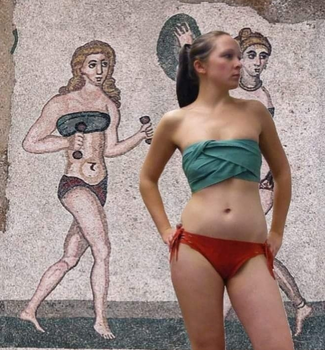 Реконсттрукция женского купальника Древнего Рима