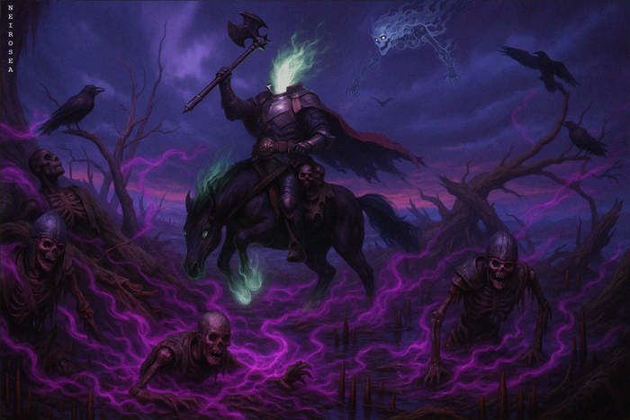 Spirit Horseman | Stable Diffusion | Ai | Illustrious/ChatGPT Stable Diffusion, ,  ,  , Game Art, 2D,    , ,  